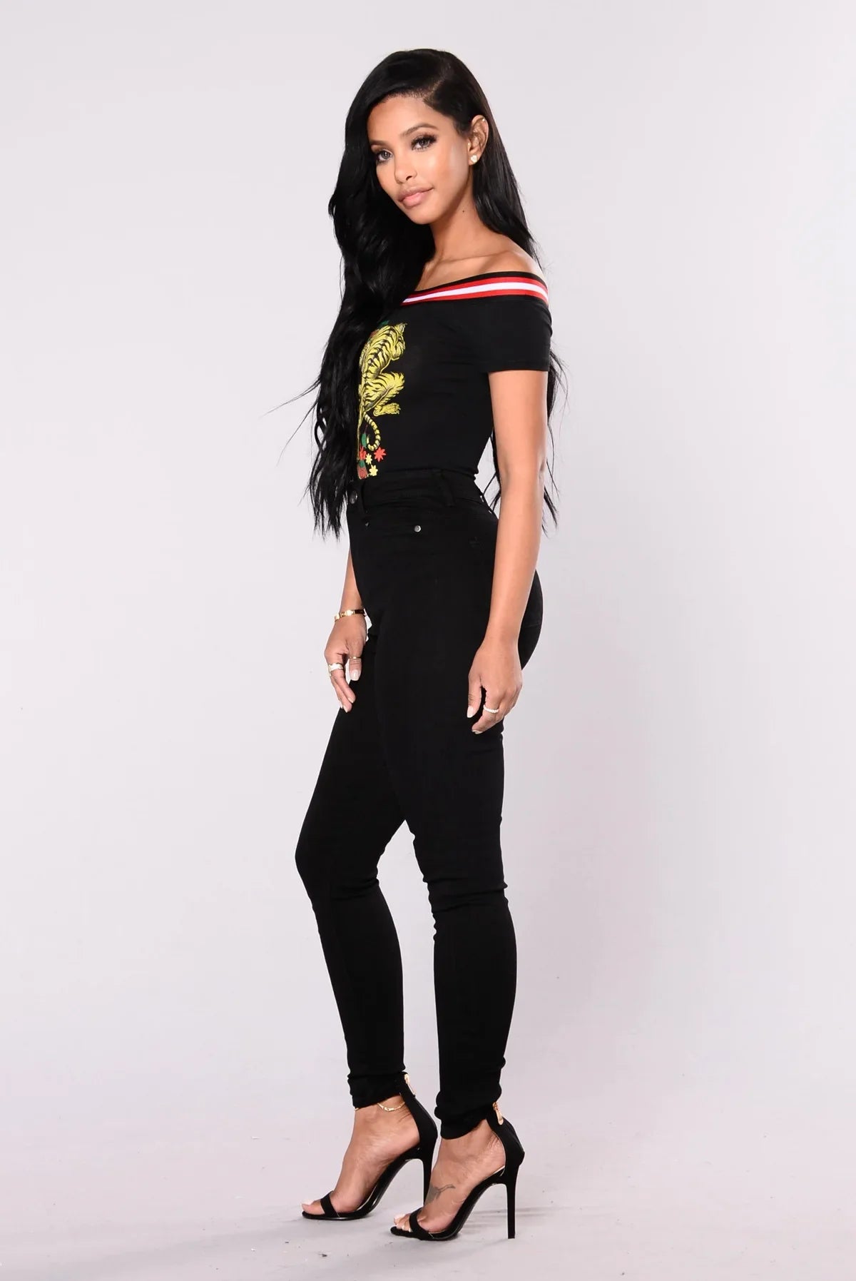 Women High Waist Stretch Hip Lift Denim Skinny Jeans