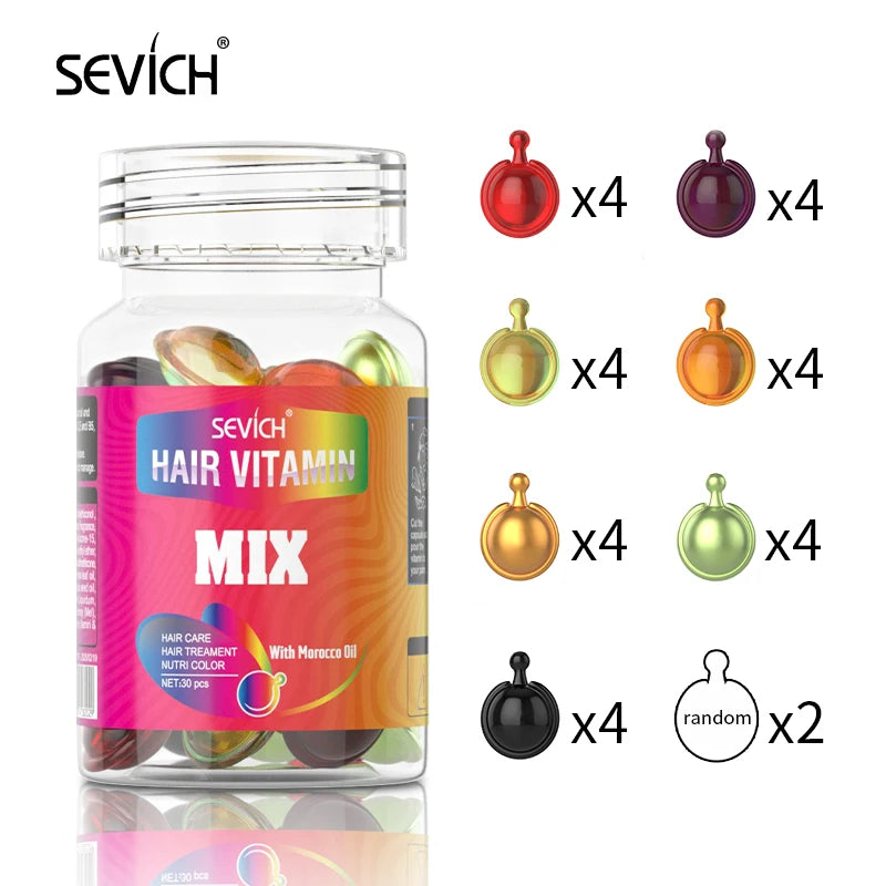 30Pcs Anti Hair Loss Hair Vitamin Capsule Oil