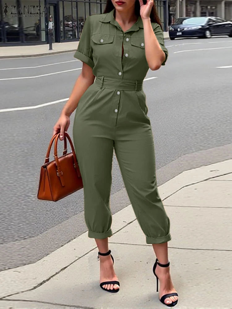 Womens Cargo Jumpsuit