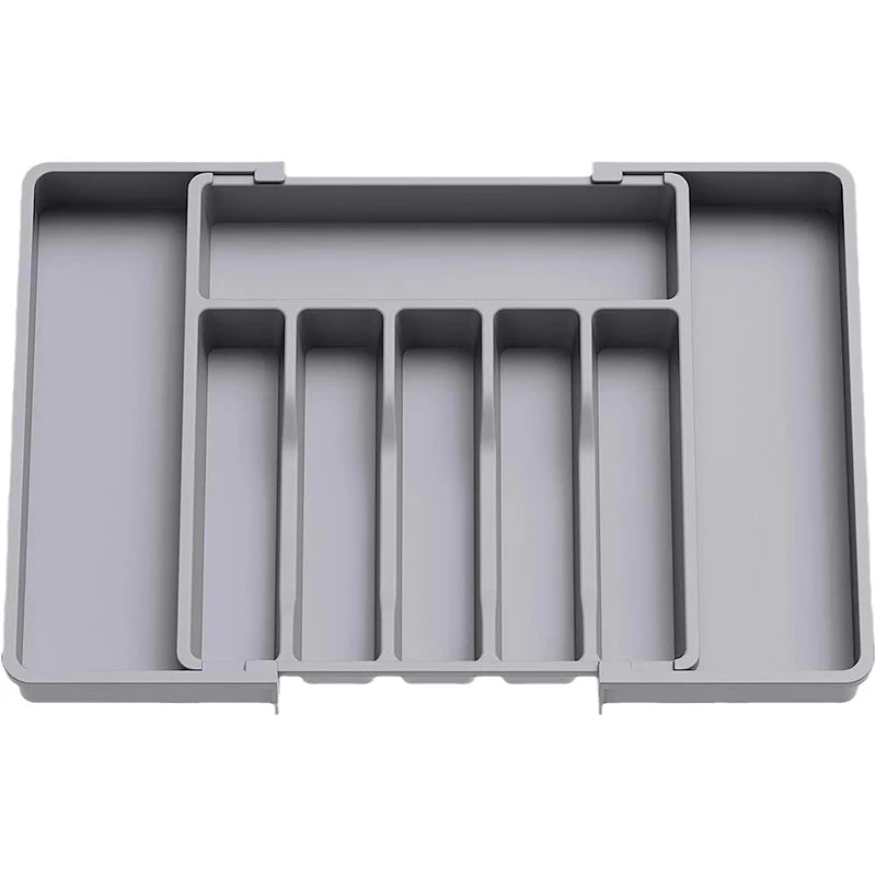 Expandable Cutlery Drawer Organizer, Adjustable Kitchen Utensil Tray Set