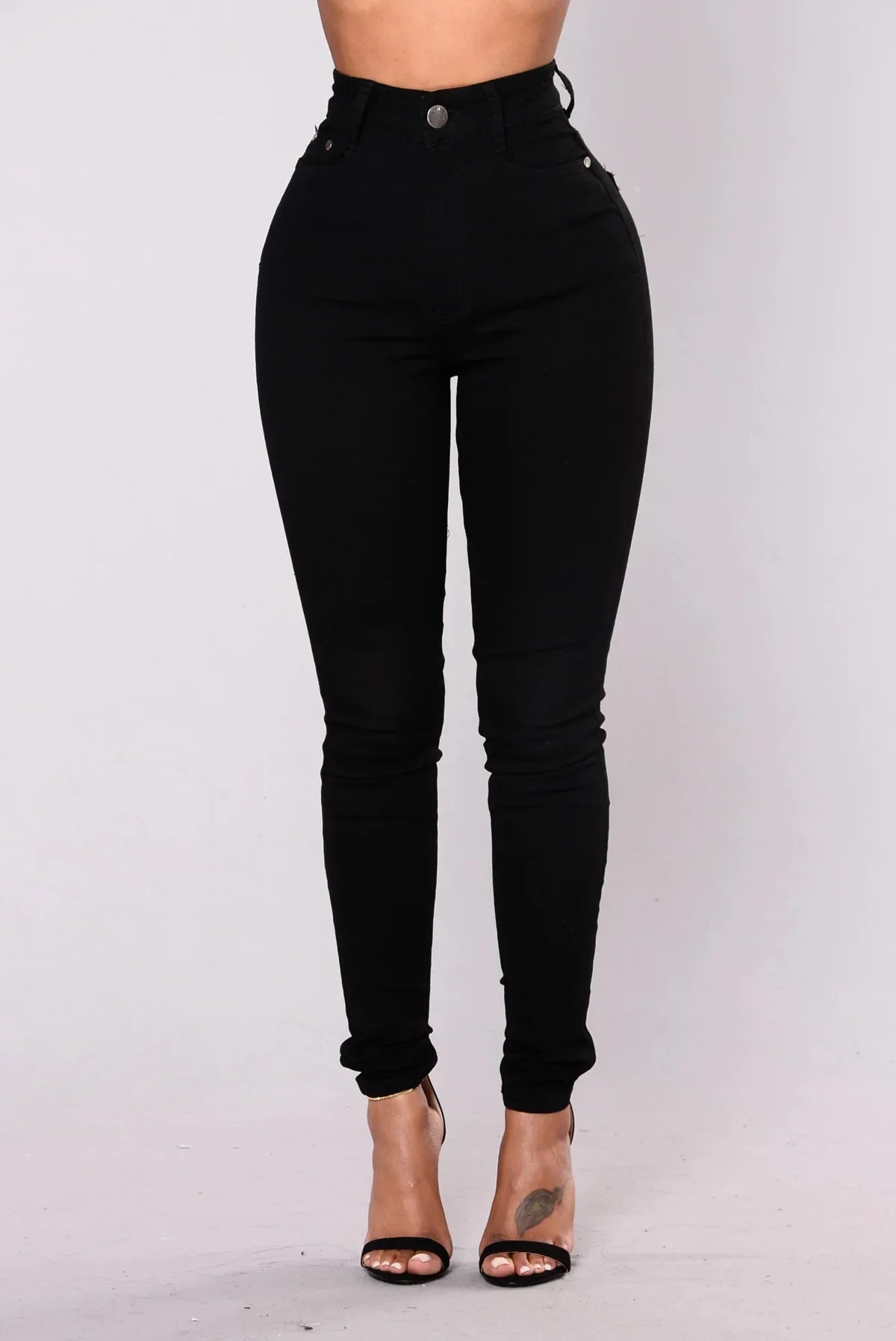 Women High Waist Stretch Hip Lift Denim Skinny Jeans