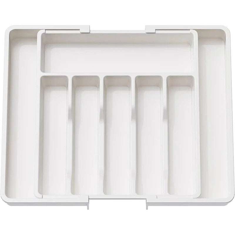 Expandable Cutlery Drawer Organizer, Adjustable Kitchen Utensil Tray Set