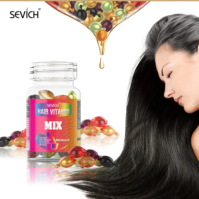 30Pcs Anti Hair Loss Hair Vitamin Capsule Oil