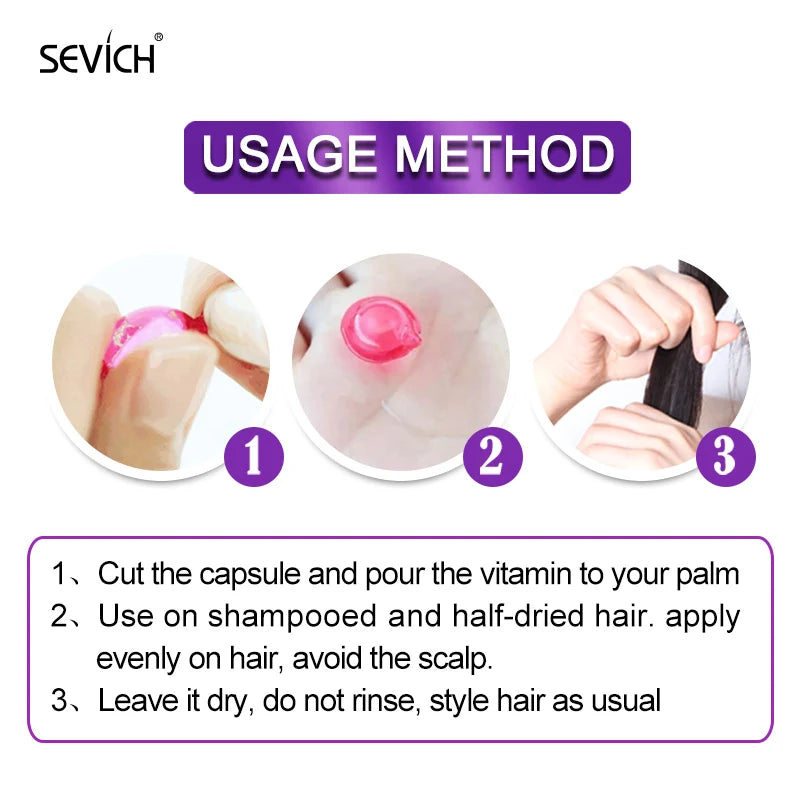 30Pcs Anti Hair Loss Hair Vitamin Capsule Oil