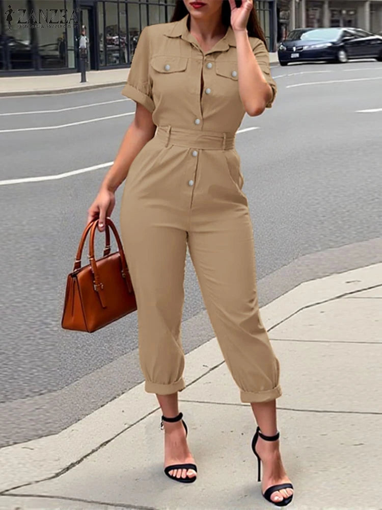Womens Cargo Jumpsuit