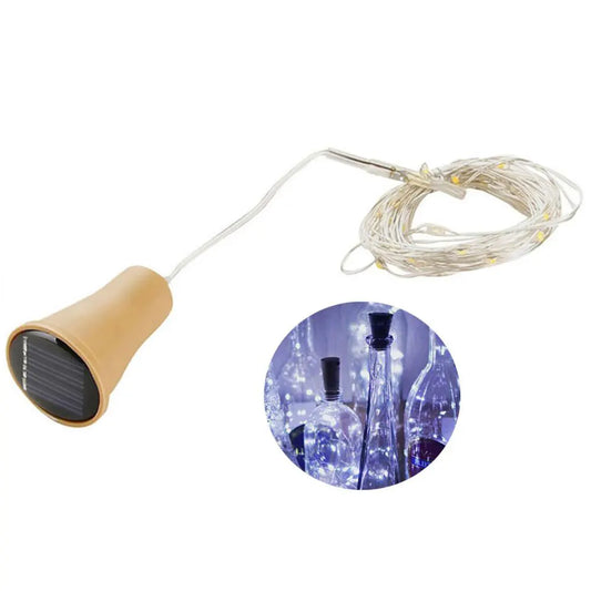 Solar Wine Bottle Lights 20 LED Solar Cork String Lights